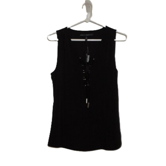 Black - White House Black Market MJ Lace Up Tank - Picture 5 of 7